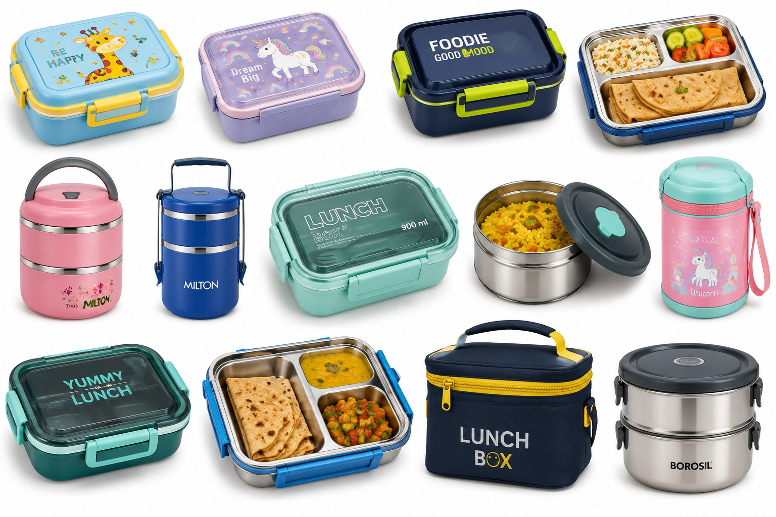 Lunch boxes and food containers for school and daily use